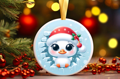 Round Christmass Ornament PNG Product Image 1