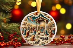 Round Christmass Ornament PNG Product Image 1