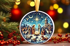 Round Christmas Ornament Sublimation|Clipart Product Image 1