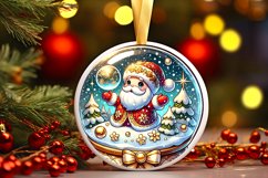 Round Christmas Ornament Sublimation|Clipart Product Image 2