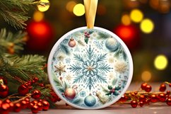 Round Christmas Ornament Sublimation|Clipart Product Image 3