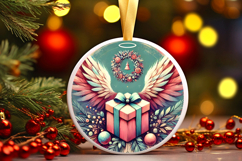 Round Christmass Ornament PNG Product Image 1