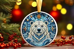Round Christmas Ornament Sublimation|Clipart Product Image 2