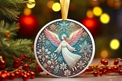 Round Christmas Ornament Sublimation|Clipart Product Image 2