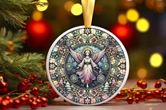 Round Christmas Ornament Sublimation|Clipart Product Image 2
