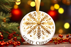 Round Christmass Ornament PNG Product Image 1