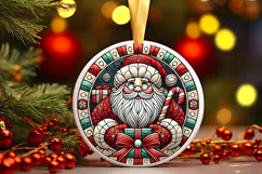 Round Christmass Ornament PNG Product Image 1