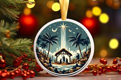 Round Christmas Ornament Sublimation|Clipart Product Image 1