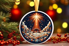 Round Christmas Ornament Sublimation|Clipart Product Image 1