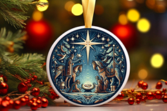 Round Christmass Ornament PNG Product Image 1
