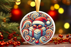 Round Christmass Ornament PNG Product Image 1