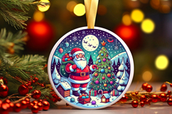 Round Christmass Ornament PNG Product Image 1