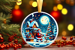 Round Christmass Ornament PNG Product Image 1