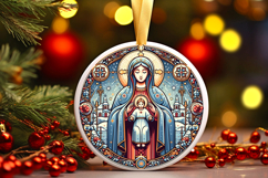 Round Christmass Ornament PNG Product Image 1