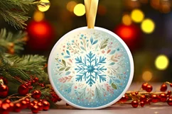 Round Christmas Ornament Sublimation|Clipart Product Image 3