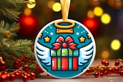 Round Christmas Ornament Sublimation|Clipart Product Image 1
