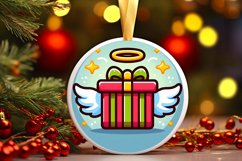 Round Christmas Ornament Sublimation|Clipart Product Image 1