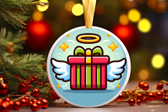 Round Christmass Ornament PNG Product Image 1
