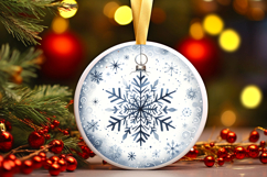 Round Christmass Ornament PNG Product Image 1