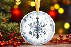 Round Christmass Ornament PNG Product Image 1