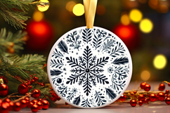 Round Christmass Ornament PNG Product Image 1