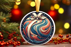 Round Christmass Ornament PNG Product Image 1