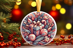 Round Christmass Ornament PNG Product Image 1
