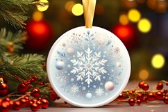 Round Christmas Ornament Sublimation|Clipart Product Image 3