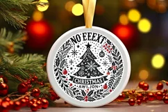 Round Christmas Ornament Sublimation|Clipart Product Image 2