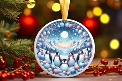 Round Christmas Ornament Sublimation|Clipart Product Image 1