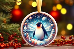 Round Christmas Ornament Sublimation|Clipart Product Image 1