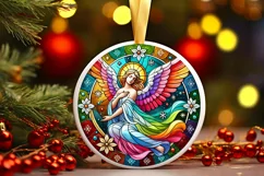 Round Christmas Ornament Sublimation|Clipart Product Image 1