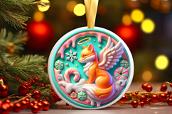 Round Christmass Ornament PNG Product Image 1