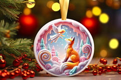 Round Christmass Ornament PNG Product Image 1