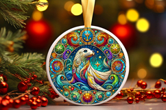 Round Christmass Ornament PNG Product Image 1