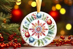 Round Christmas Ornament Sublimation|Clipart Product Image 3