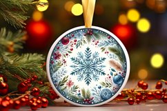 Round Christmas Ornament Sublimation|Clipart Product Image 1