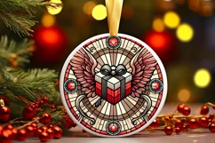 Round Christmas Ornament Sublimation|Clipart Product Image 2
