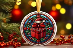 Round Christmas Ornament Sublimation|Clipart Product Image 1