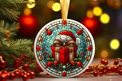Round Christmas Ornament Sublimation|Clipart Product Image 1