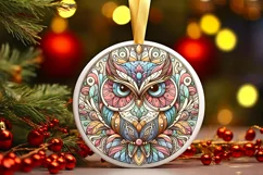 Round Christmas Ornament Sublimation|Clipart Product Image 1