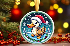 Round Christmass Ornament PNG Product Image 1