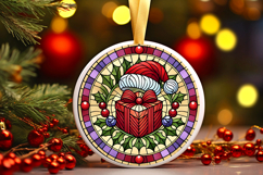 Round Christmass Ornament PNG Product Image 1