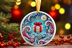 Round Christmas Ornament Sublimation|Clipart Product Image 1