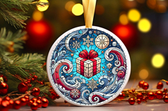Round Christmass Ornament PNG Product Image 1