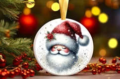 Round Christmas Ornament Sublimation|Clipart Product Image 2