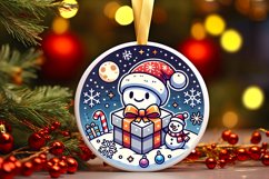 Round Christmas Ornament Sublimation|Clipart Product Image 2