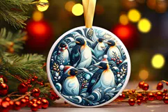 Round Christmass Ornament PNG Product Image 1