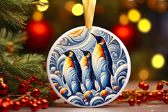Round Christmass Ornament PNG Product Image 1