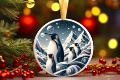 Round Christmass Ornament PNG Product Image 1